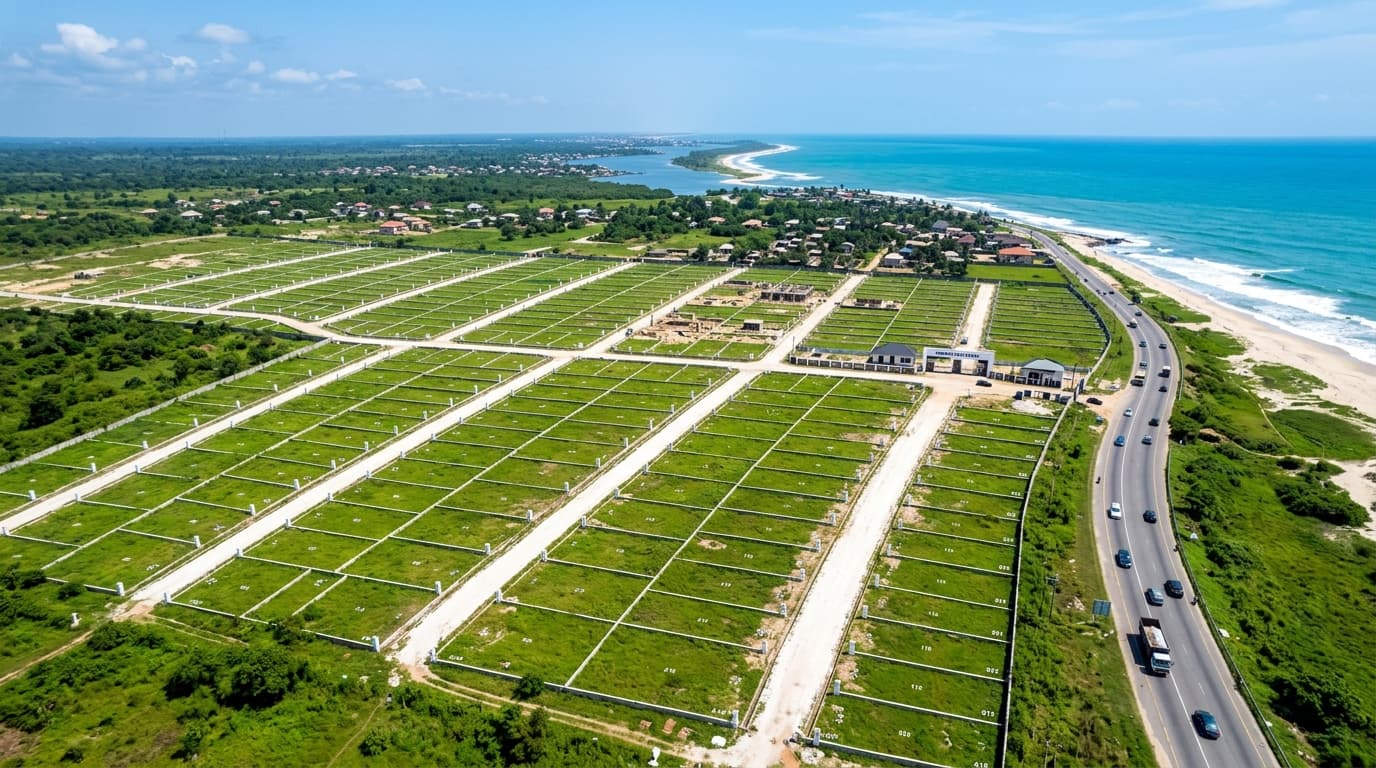 Representative aerial photograph of open land — not the actual parcel.